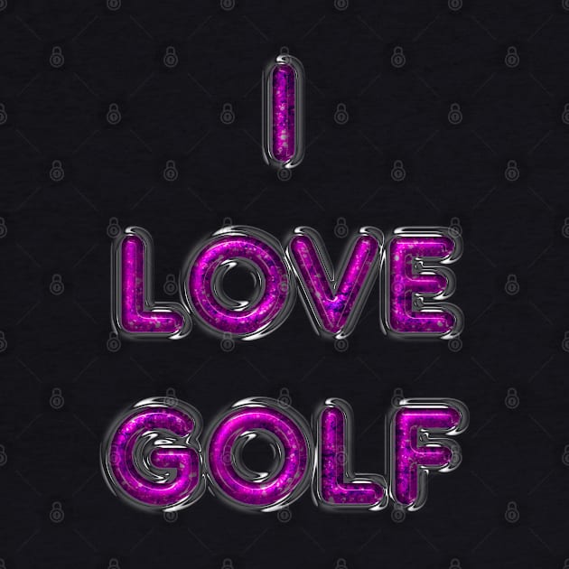 I Love Golf - Pink by The Black Panther